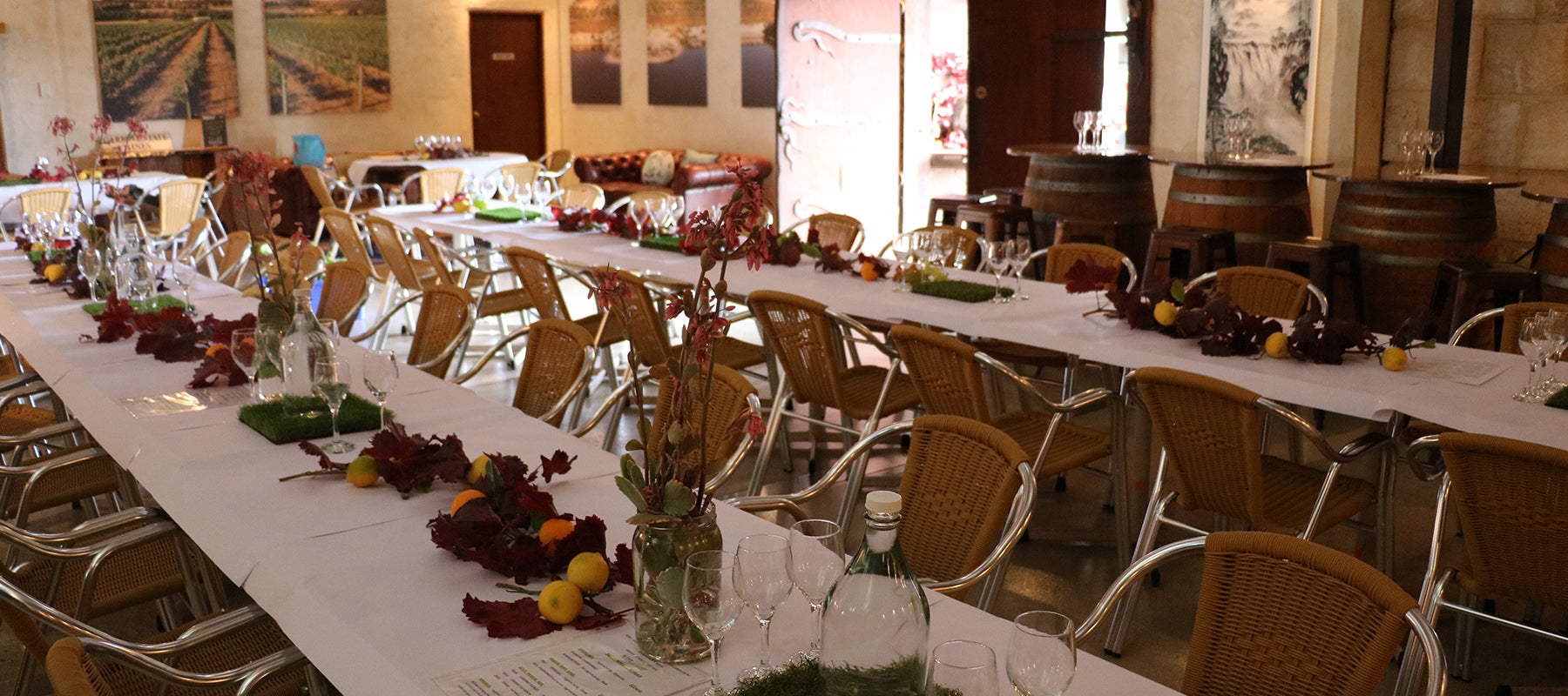 Garbin Cellar Function area with tables and chairs