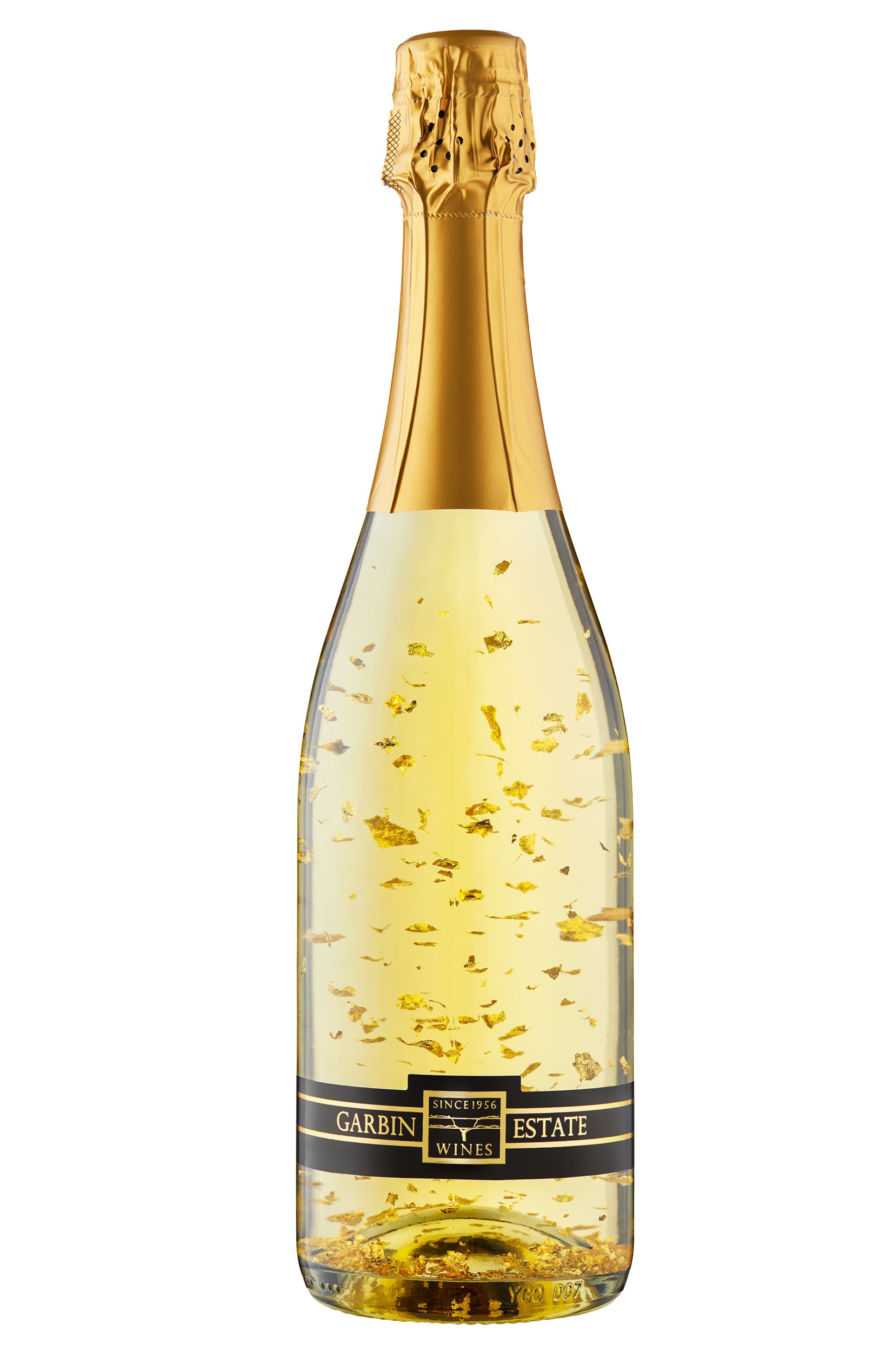 A bottle of Garbin Estate Wines Sparkling Chardonnay Gold Leaf