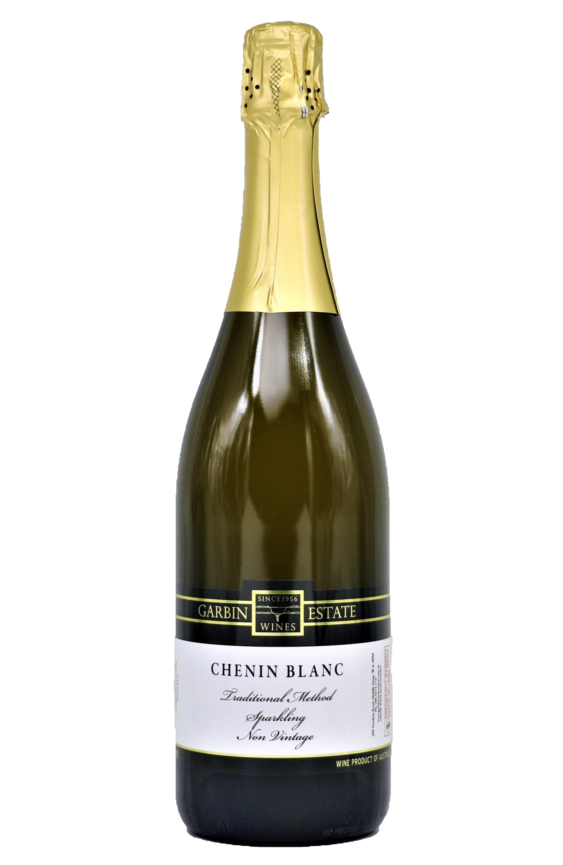 A bottle of Garbin Estate Wines Sparkling Chenin Blanc